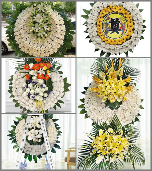 湖北黄冈市黄梅县蔡山镇竹林窝村花圈速递